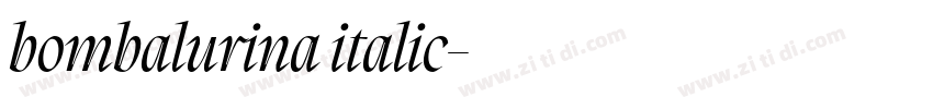 bombalurina italic字体转换 bombalurina italic字体转换